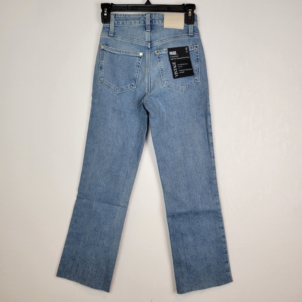 NWT PAIGE Courtney Raw Hem Vintage Denim In La Rambla Wash Size 23 - Picture 5 of 13